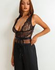 Ember Signature Satin Pants Set - Black-Fascinating_Nights