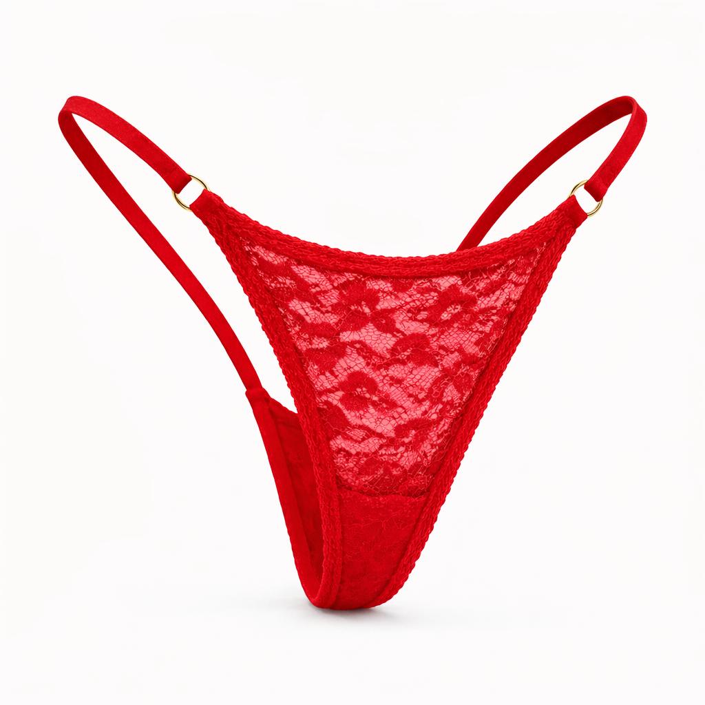 Free Gift - Today Only - Noir Lace Thong - Red-Fascinating_Nights