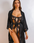 Geneva Silky Robe Set - Black-Fascinating_Nights
