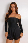Hallie Shorts Silken Set - Black