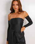 Hallie Signature Satin Pants Set - Black-Fascinating_Nights
