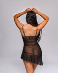 Helen Babydoll Set - Black-Fascinating_Nights