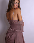 Aiah Lace Slip & Robe Set – Dusty Rose
