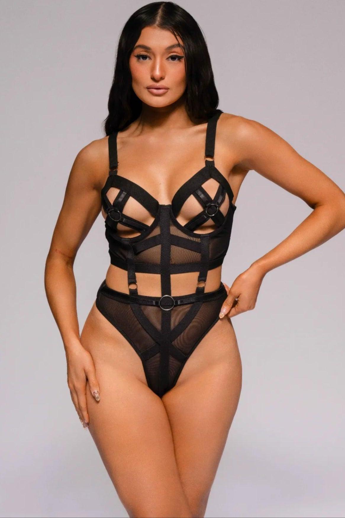Jemma Bodysuit - Black-Fascinating_Nights