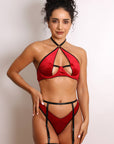 Joelle Lingerie Set - Red-Fascinating_Nights
