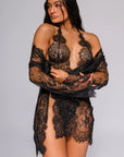 Kamora Bodysuit Set - Black-Fascinating_Nights