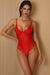 Lacy Bliss Bodysuit - Red-Fascinating_Nights