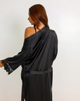 Lena Silky Robe Set - Black-Fascinating_Nights
