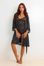 Lena Silky Robe Set - Black-Fascinating_Nights