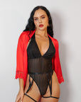 Lost In Venice Signature Silky Robe Set - Red-Fascinating_Nights