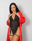 Lost In Venice Signature Silky Robe Set - Red-Fascinating_Nights