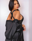 Lost In Venice Silky Robe Set - Black-Fascinating_Nights