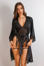 Lost In Venice Silky Robe Set - Black-Fascinating_Nights