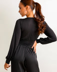 Love & Desire Signature Satin Pants Set - Black-Fascinating_Nights