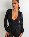 Love & Desire Silken Shorts Set - Black-Fascinating_Nights