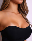 Luna Low-Back Cross-Strap Seamless Bra – Black-Fascinating_Nights