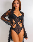 Lydia Signature Lace Robe Set - Black-Fascinating_Nights