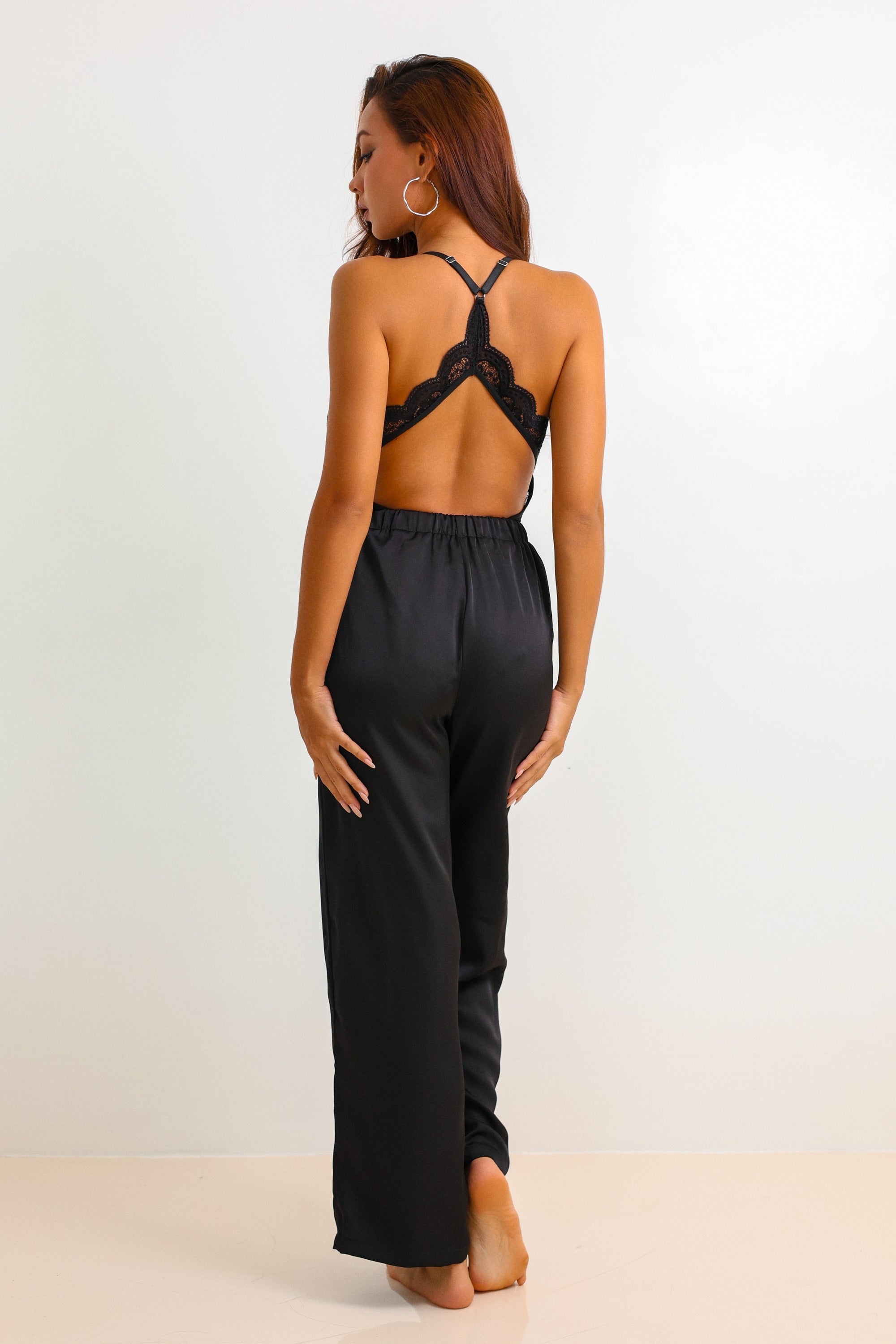Melinda Bodysuit with Pants - Black-Fascinating_Nights