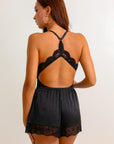 Melinda Silken Shorts Set - Black-Fascinating_Nights