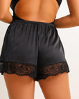 Melinda Silken Shorts Set - Black-Fascinating_Nights