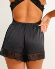 Melinda Silken Shorts Set - Black-Fascinating_Nights
