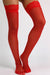 Monroe Classic Lace Thigh-Highs Stockings - Red-Fascinating_Nights