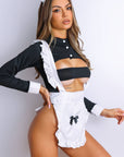 Natasha Temptation Maid Lingerie Set - Black and White-Fascinating_Nights