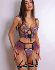 Neena Lingerie Set - Purple-Fascinating_Nights