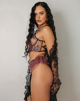 Neena Signature Lace Robe Set - Black-Fascinating_Nights