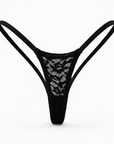 Noir Lace Thong - Black