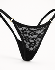 Noir Lace Thong - Black