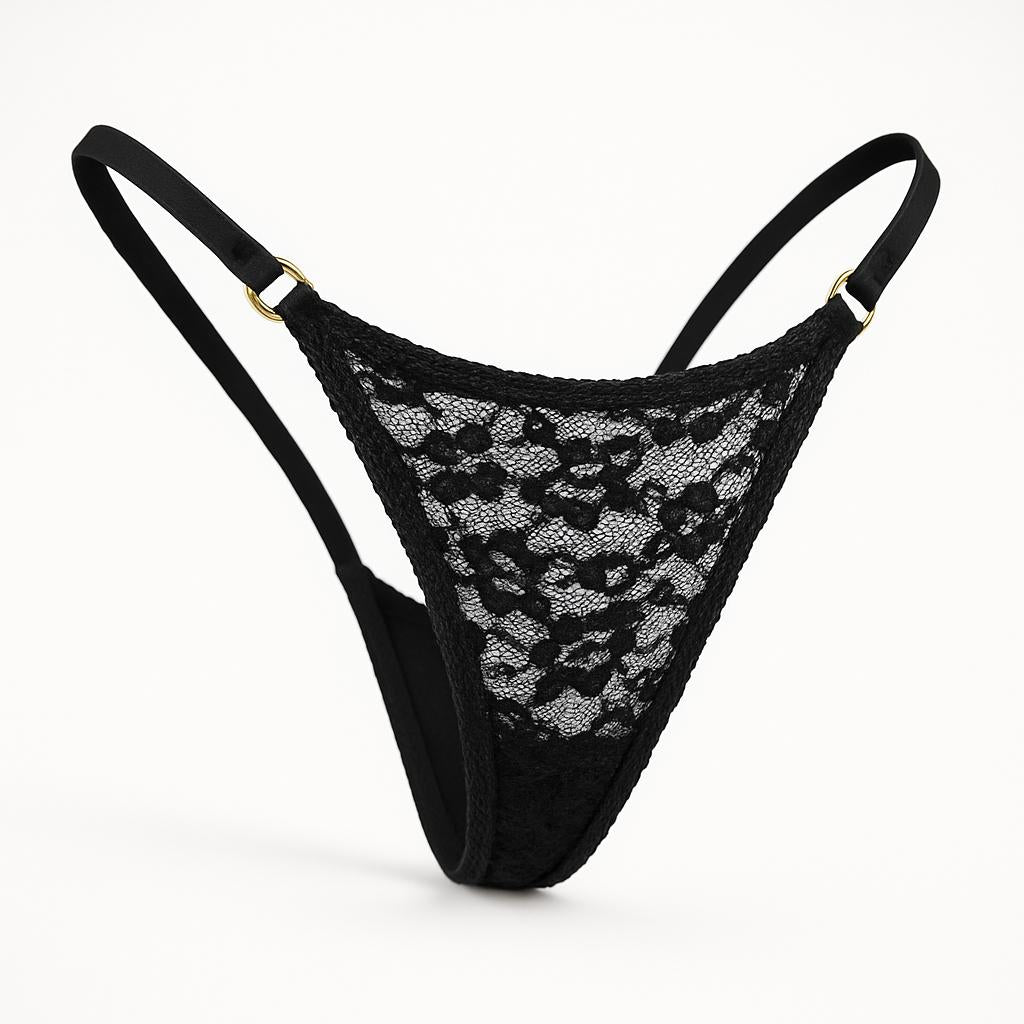 Noir Lace Thong - Black-Fascinating_Nights