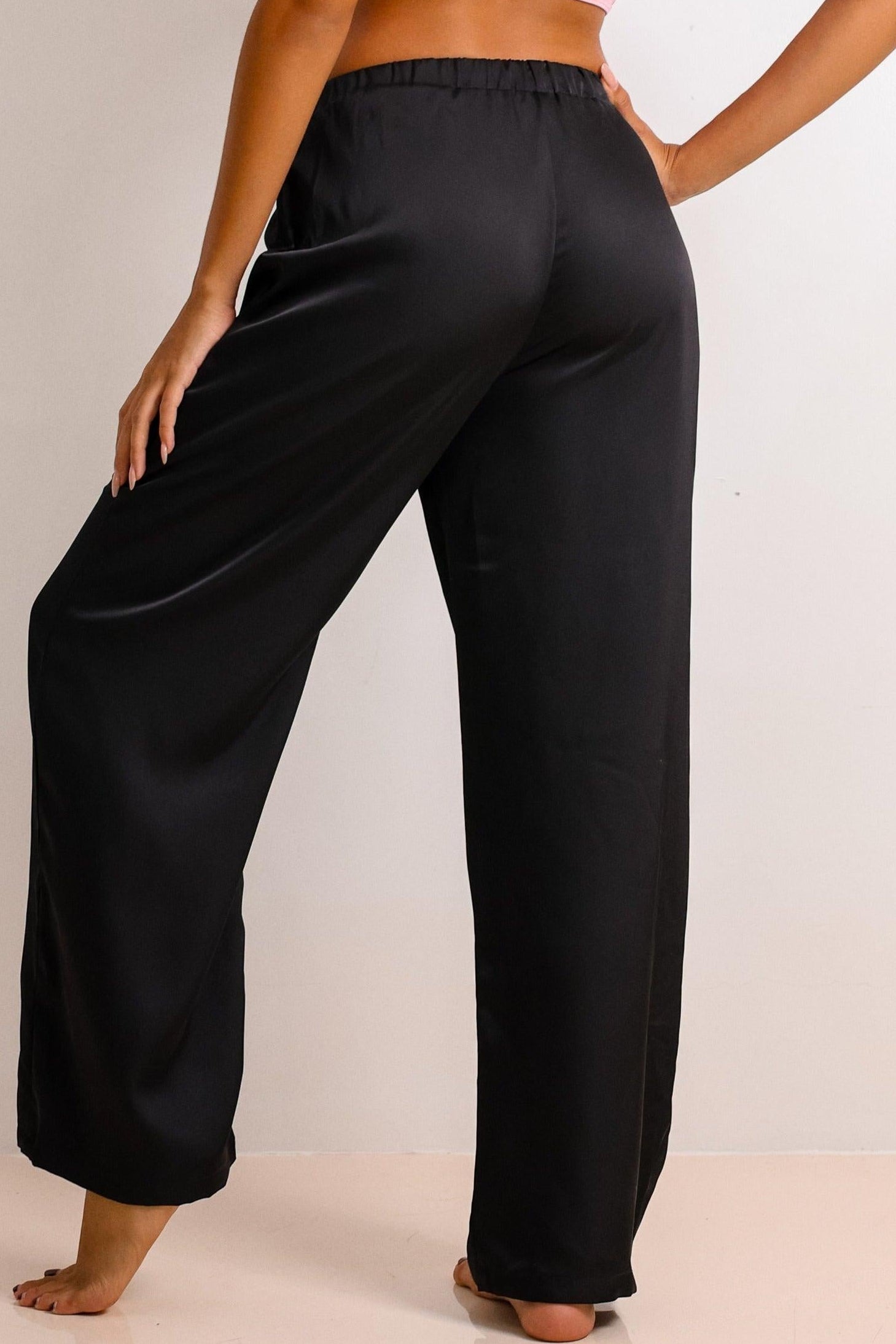 Nyla Satin Pants - Black-Fascinating_Nights