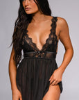 Nylah Babydoll Set - Black-Fascinating_Nights