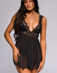 Nylah Babydoll Set - Black-Fascinating_Nights
