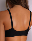 Phoebe Seamless Deep V-Plunge T-Shirt Bra – Black-Fascinating_Nights