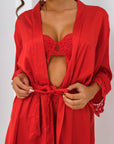 Regina Signature Silky Robe Set - Red-Fascinating_Nights