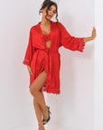 Regina Signature Silky Robe Set - Red-Fascinating_Nights
