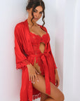 Regina Signature Silky Robe Set - Red-Fascinating_Nights