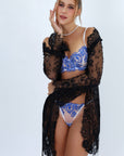 Rhea Signature Lace Robe Set - Black-Fascinating_Nights