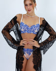 Rhea Signature Lace Robe Set - Black-Fascinating_Nights