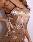 Rosalia Floral Satin Slip Dress - Champagne-Fascinating_Nights