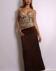 Keeva Gold Leopard Print Cami – Green