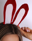 Elowen Velvet Bunny Costume Set – Red