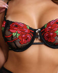 Luciana Lingerie & Stocking Set - Black