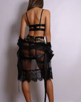 Sidonie Lingerie & Simone Robe Set - Black