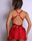 Sorelle Lace Schoolgirl Costume Set – Red