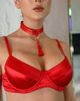 Sabrina 4-Piece Lingerie Set - Red