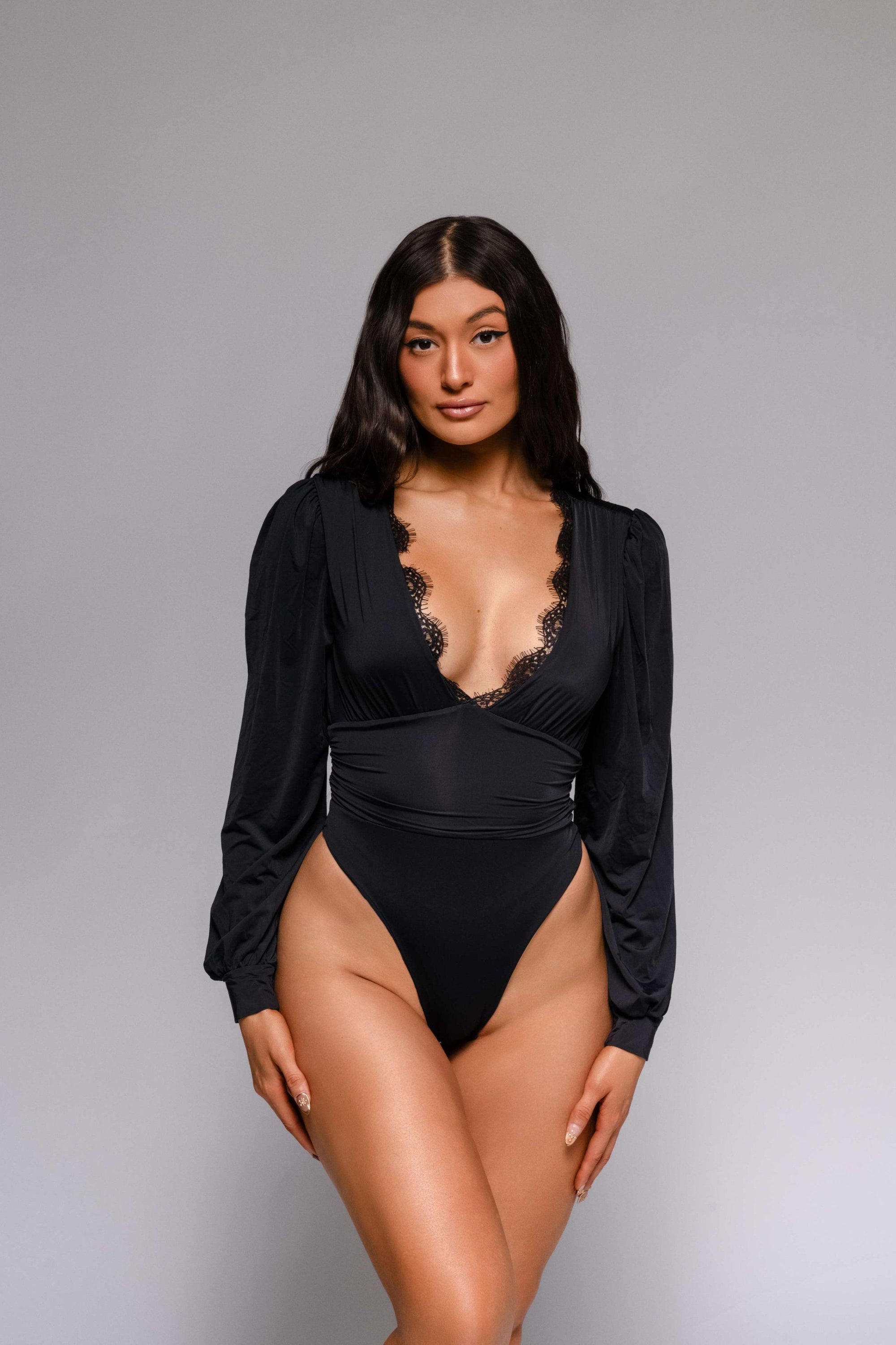Sage Bodysuit - Black-Fascinating_Nights