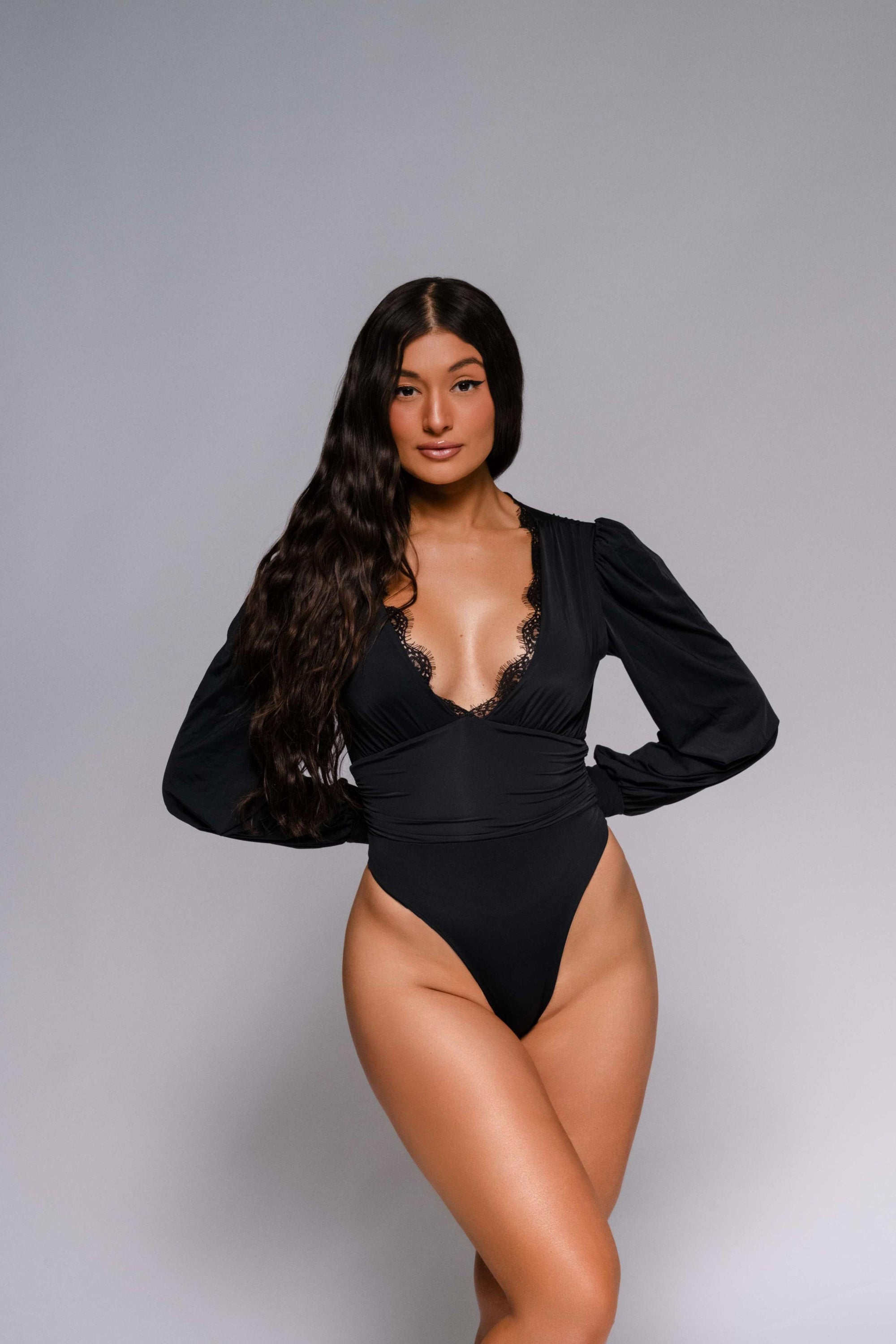 Sage Bodysuit - Black-Fascinating_Nights